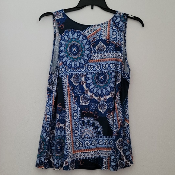 Patchwork Print Racerback Tank Top - Picture 3 of 3